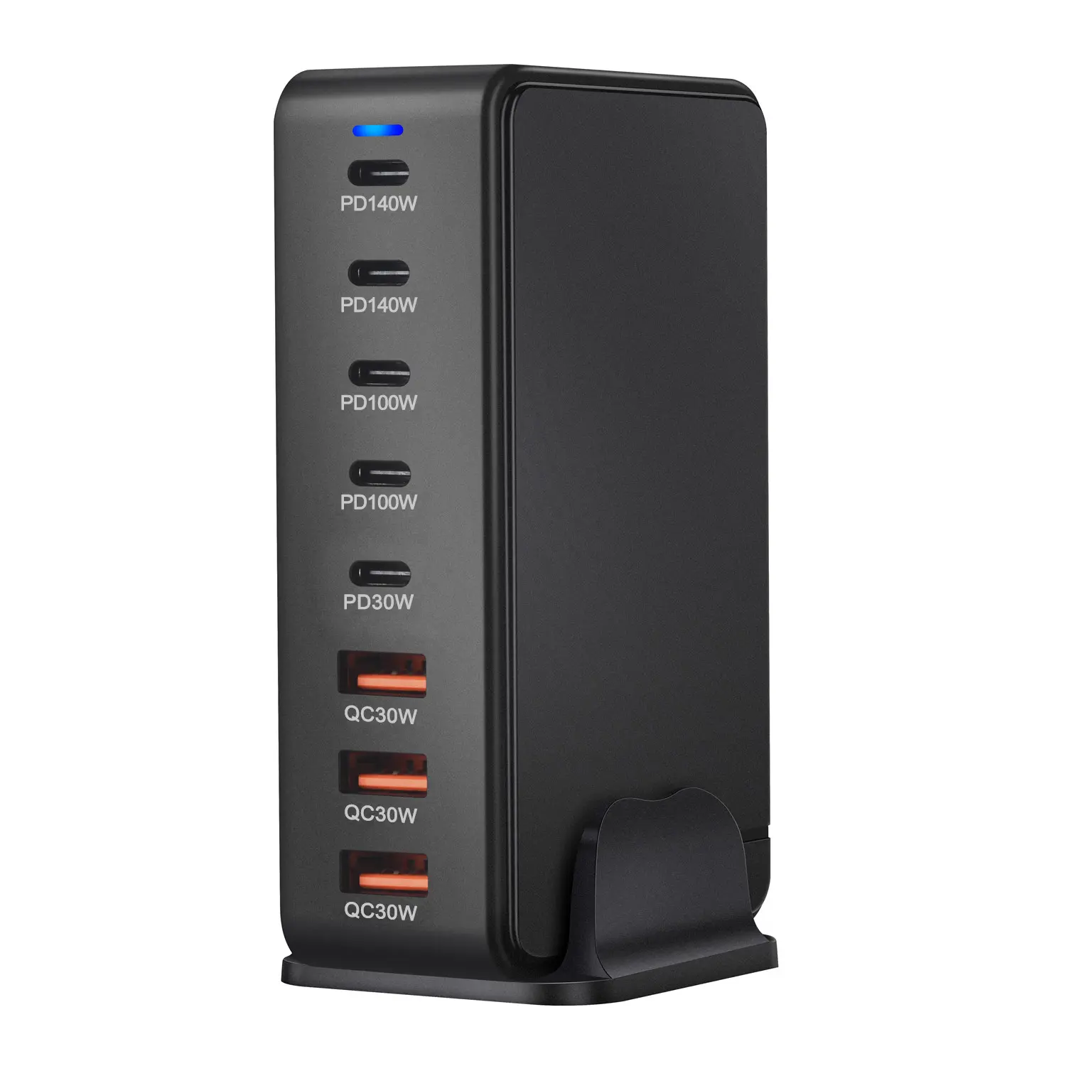 New 600W GaN Fast Charge 3.0 USB-C Charger with 8 Ports  5C3A PD, Portable and Suitable for Tablets