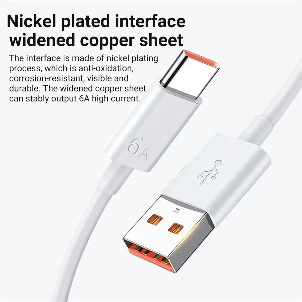 EU/US Plug USB Charger 66W Super Fast Charging QC3.0 Wall Charger 6A USB TypeC Cable For Xiaomi Huawei Mate 60 50 P60 P50 Nova10