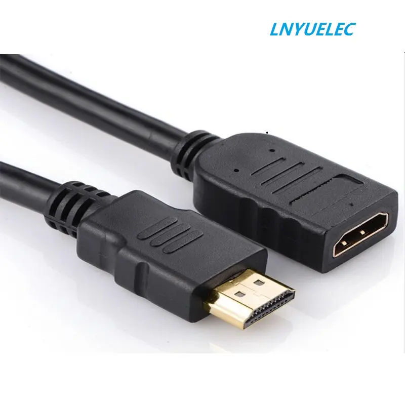 30cm 50cm 1m 2m 3m Extension HDMI-compatible cable 1080p 3D 1.4v HDMI Extended Cable for HD TV LCD Laptop PS3 Projector