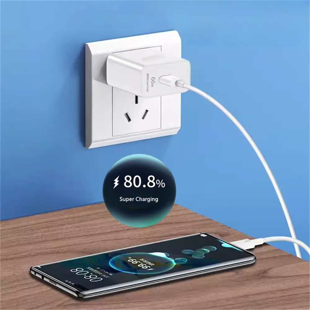 EU/US Plug USB Charger 66W Super Fast Charging QC3.0 Wall Charger 6A USB TypeC Cable For Xiaomi Huawei Mate 60 50 P60 P50 Nova10