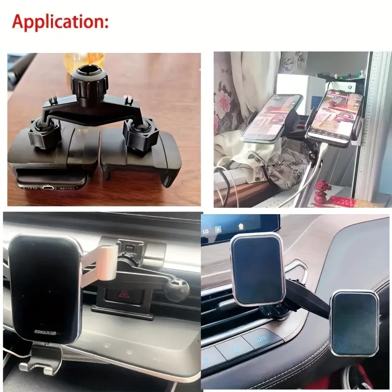Upgrade Universal 17mm Ball Head Car Holder Adapter Holder Holder Accessory to Connect 2 Mobile Phones