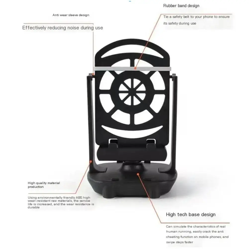 Desk Walking Swing Shaker Mobile Phone Stand Holder Pedometer Brush Stepper For Phone Wiggler Counter For iPhone Samsung Xiaomi
