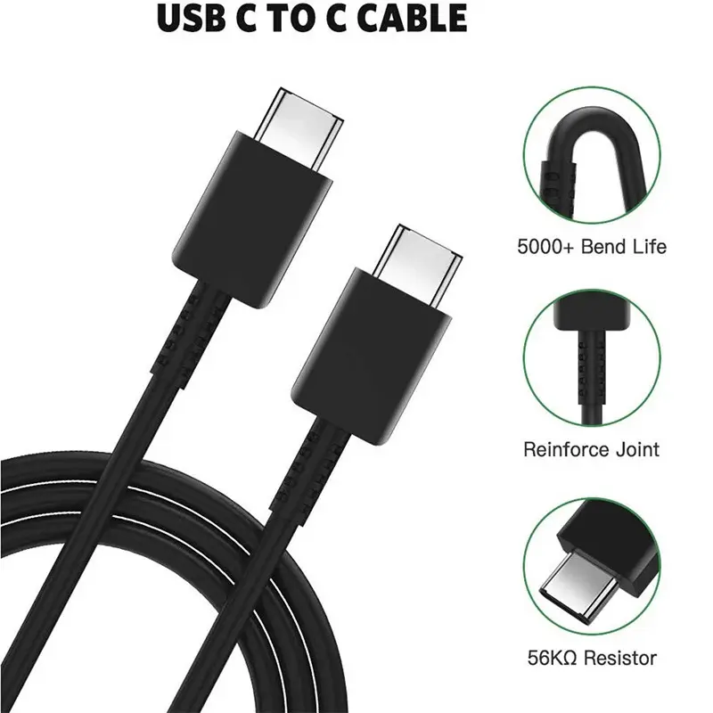 PD 25W USB C Charger Quick Charge 3.0 Super Fast Charging With Type C Cable For Samsung Galaxy S23 S22 S21Ultra Note 20