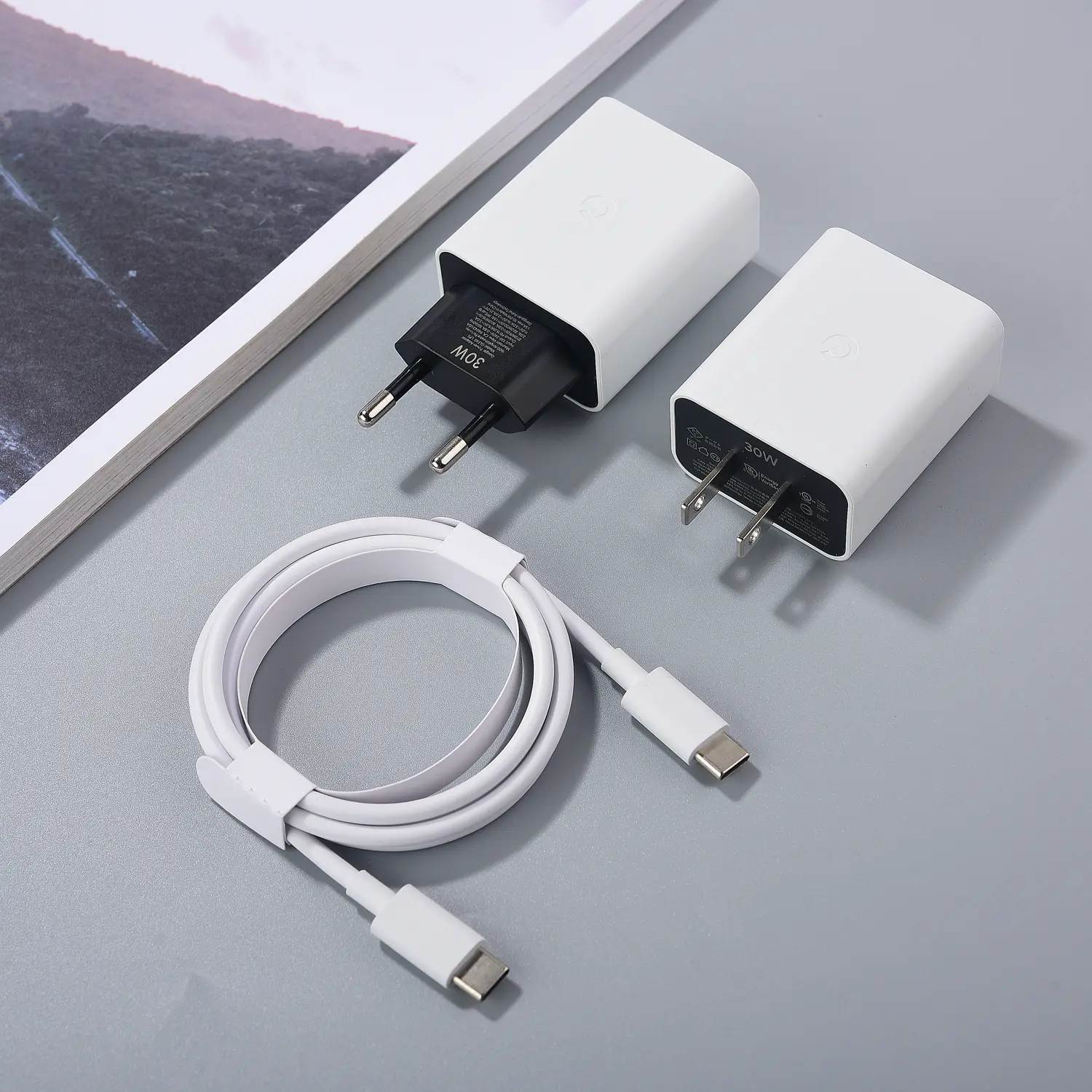 Original 30W Charger For Google Pixel 9 8 7 6 Pro XL 8A 7A  Fast Charging EU/US Plug Power Adapter Compatible with USB-C Devices