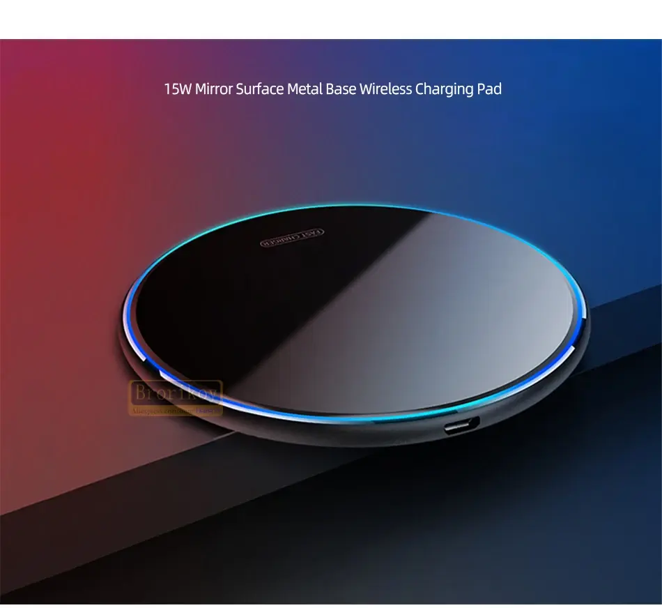 15W Wireless Charger For Xiaomi Samsung S9 S8 S10 S20 S21 Fast Wireless Charging Pad For iPhone 11 12 13 14 Pro XS Max X 8 Plus