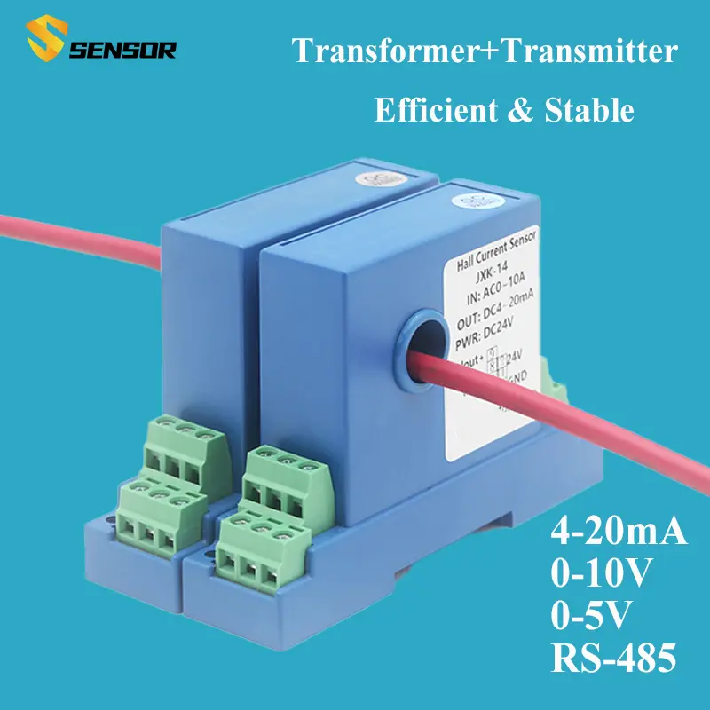AC DC Electric Current Converter 0-150A Current Transmitter 4-20mA 0-10V 0-5V RS485 Current Sensor Transducer