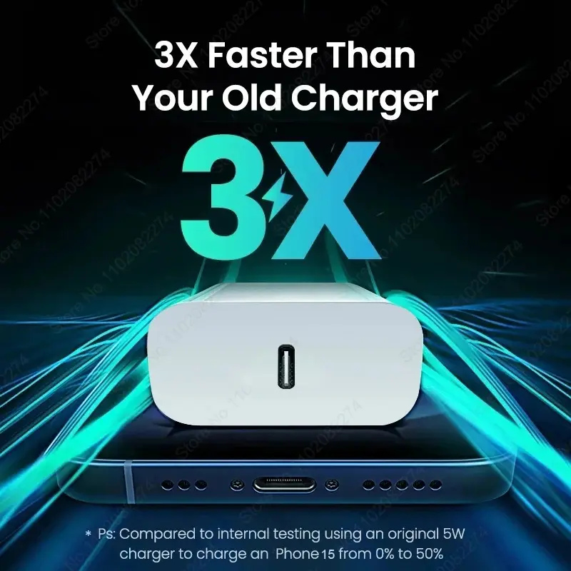 PD 35W Fast Charging for iPhone Charger USB C for iPhone 15 Pro Max Plus USB Type-C Cable for Samsung Xiaomi Charger Accessories