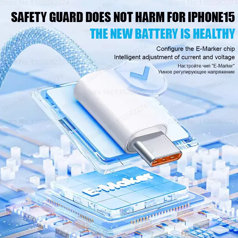 PD 35W Fast Charging for iPhone Charger USB C for iPhone 15 Pro Max Plus USB Type-C Cable for Samsung Xiaomi Charger Accessories