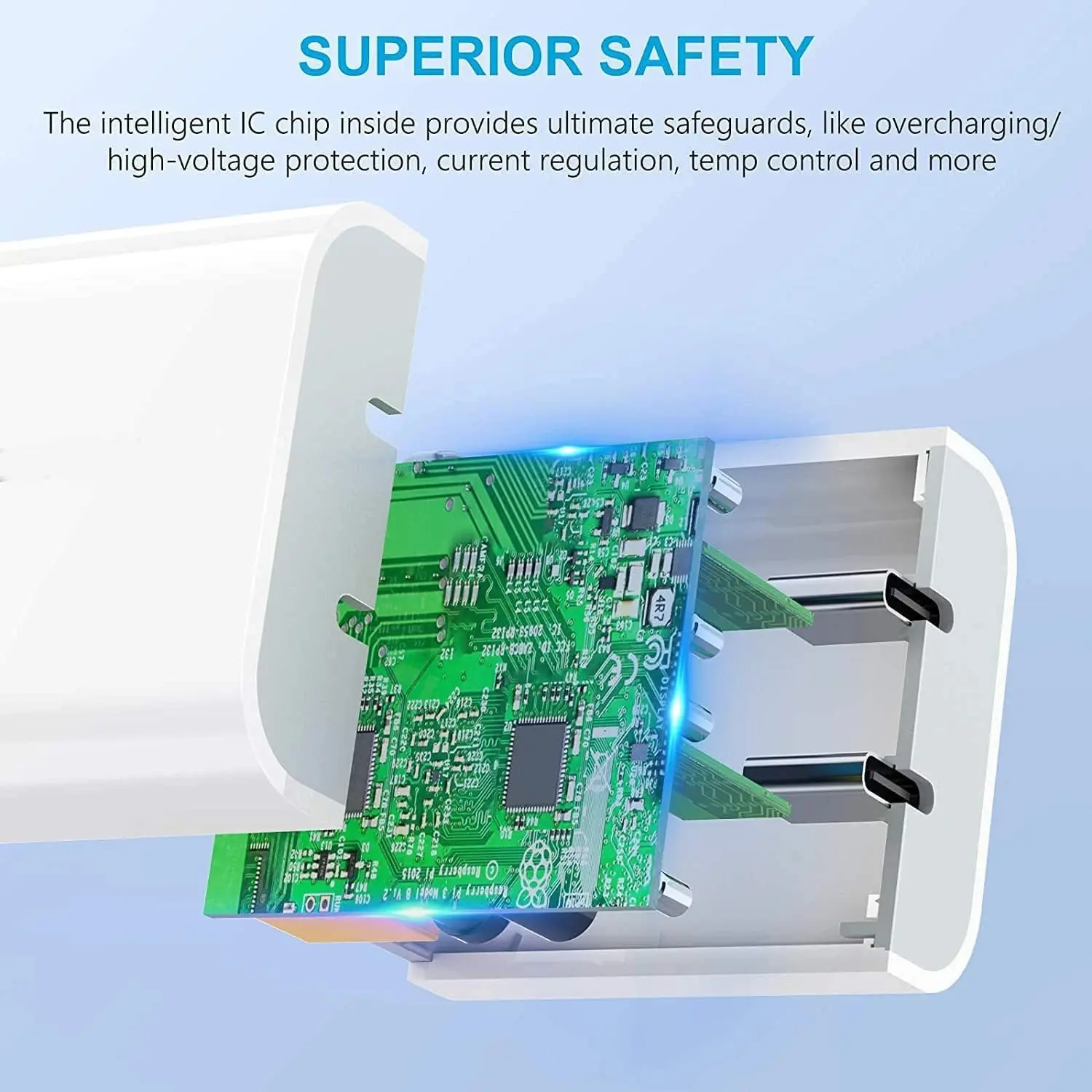 PD 20W Phone Fast Charger Dual Port Fast Charging USB-C Charger For Apple USB Type C Cable For iPhone 15 14 13 Pro Max iPad iPod