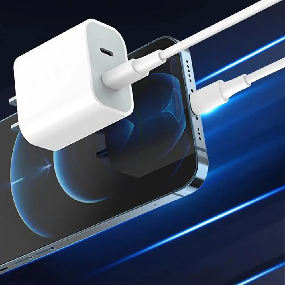 PD 20W Phone Fast Charger Dual Port Fast Charging USB-C Charger For Apple USB Type C Cable For iPhone 15 14 13 Pro Max iPad iPod