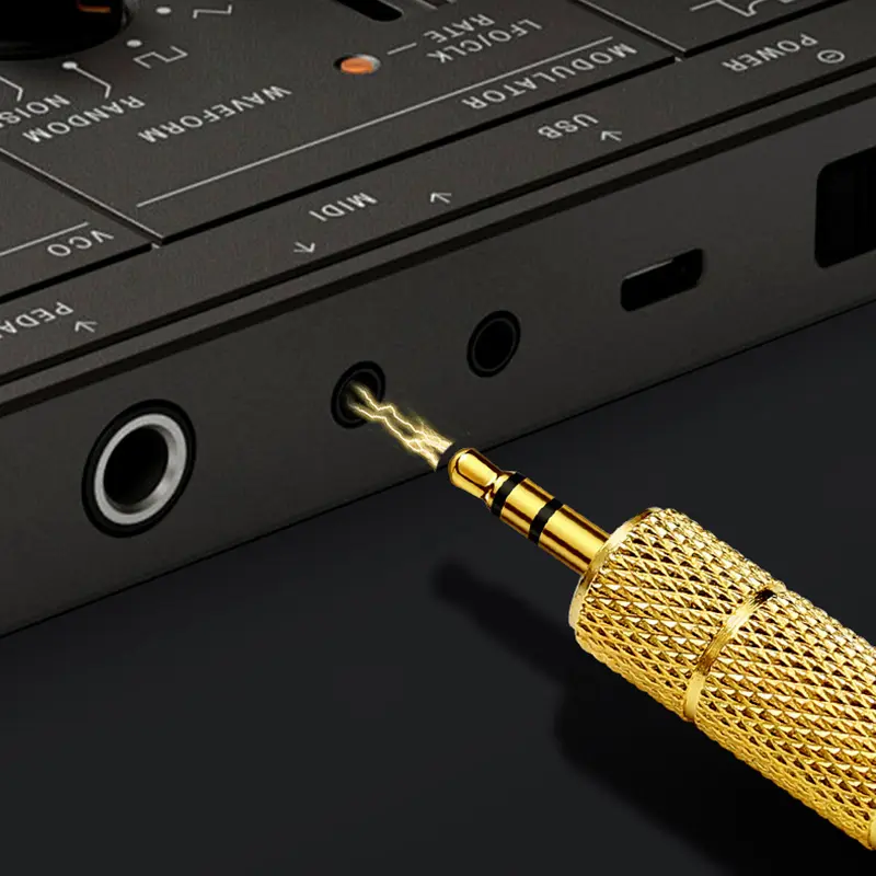 Audio 6.5 male to 3.5 female / 3.5 male jack to 6.35 female adapter amplifier adaptateur casque et micro small to large