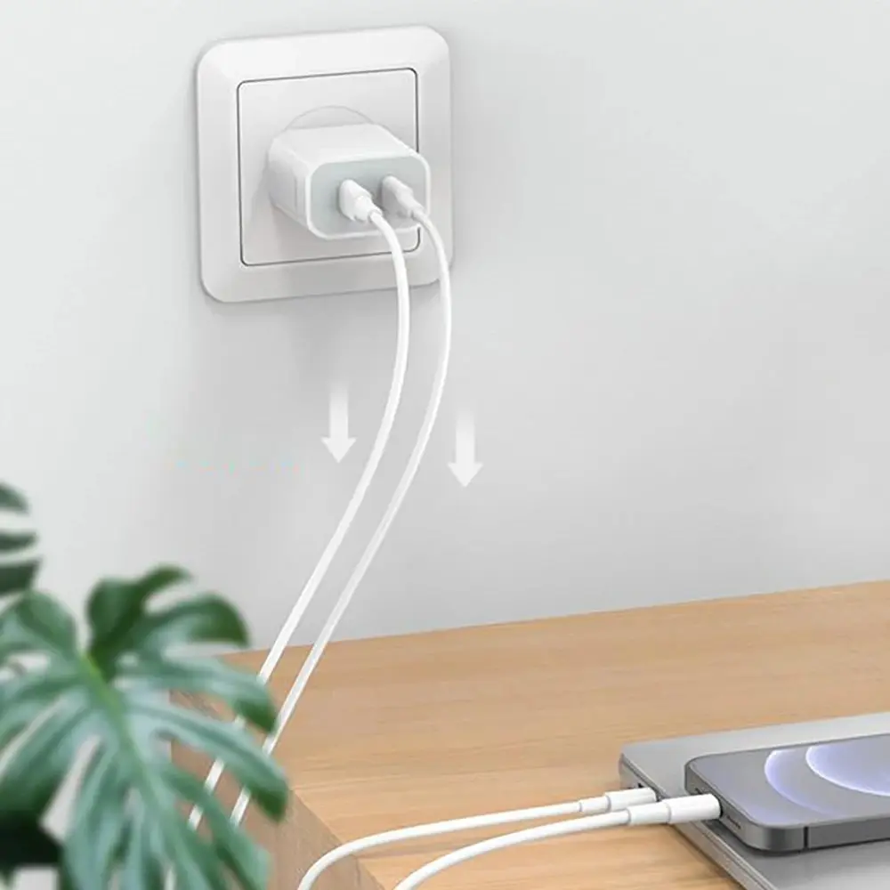 PD 20W Phone Fast Charger Dual Port Fast Charging USB-C Charger For Apple USB Type C Cable For iPhone 15 14 13 Pro Max iPad iPod