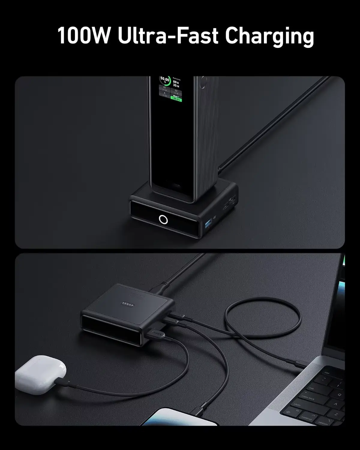 Original Prime 100W Charging Base for Power Bank Fast Charging Can accommodate charging of 4 devices simultaneously