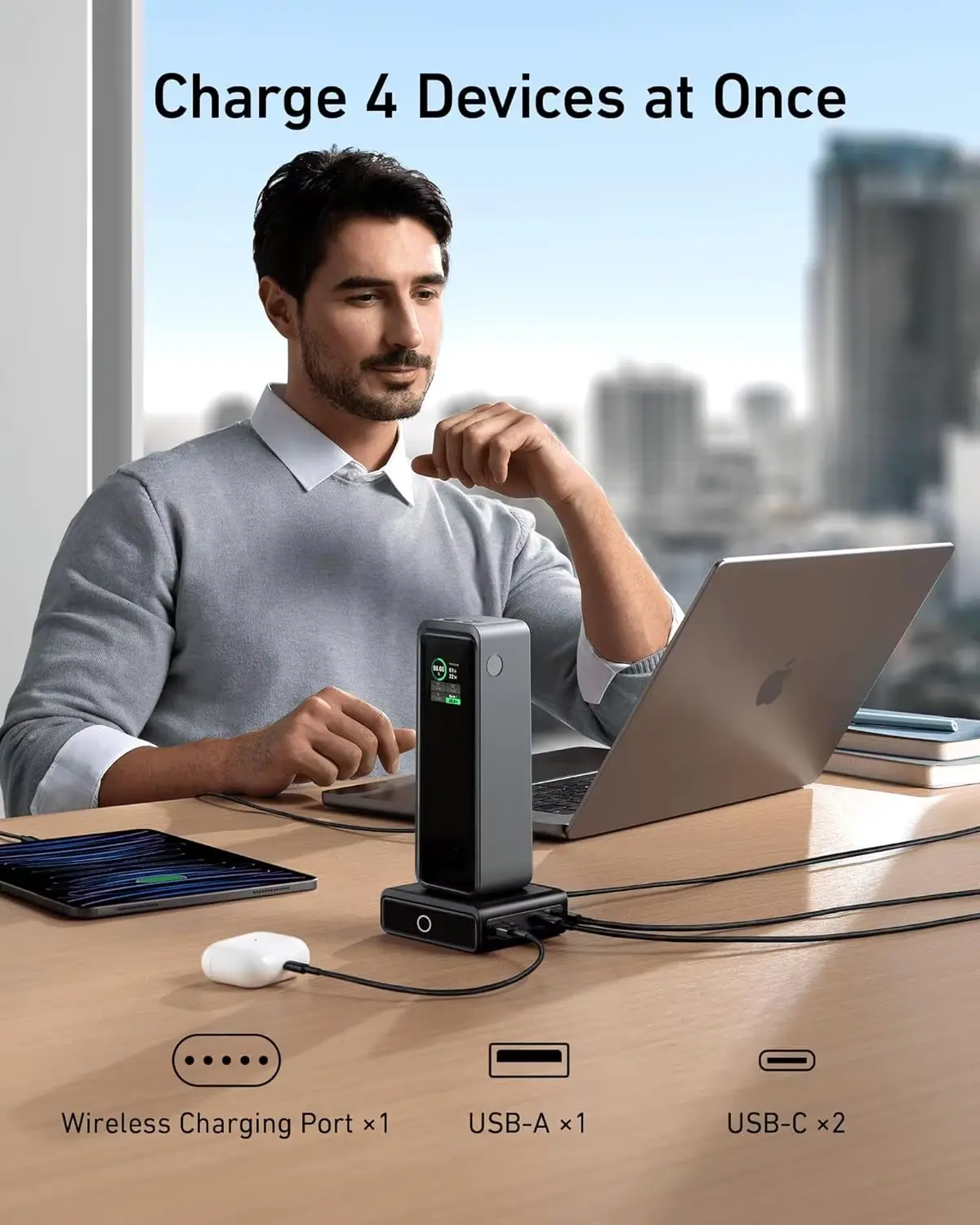 Original Prime 100W Charging Base for Power Bank Fast Charging Can accommodate charging of 4 devices simultaneously