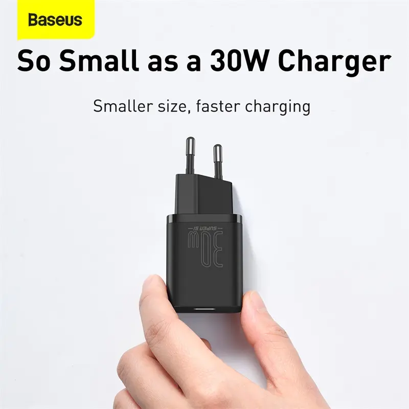 Baseus 30W PD Super Si USB C Charger For iPhone 16 Pro Max Support QC3.0 Fast Charging Portable Phone Charger For iP 11 Pro Max