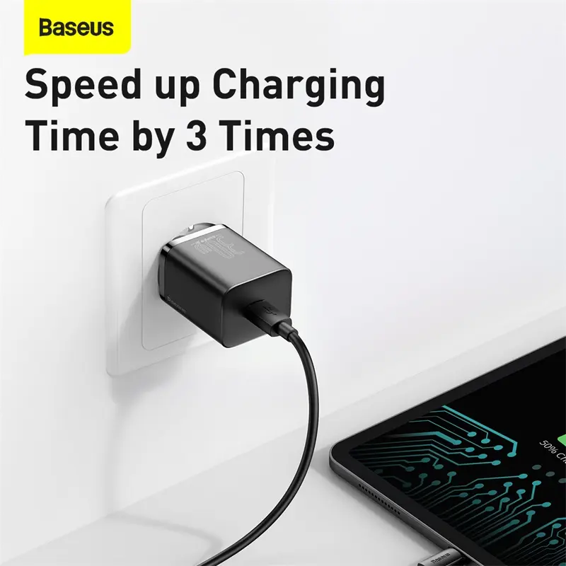 Baseus 30W PD Super Si USB C Charger For iPhone 16 Pro Max Support QC3.0 Fast Charging Portable Phone Charger For iP 11 Pro Max