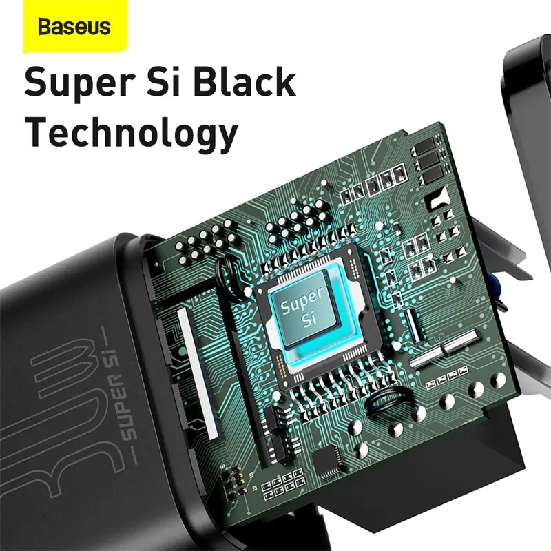 Baseus 30W PD Super Si USB C Charger For iPhone 16 Pro Max Support QC3.0 Fast Charging Portable Phone Charger For iP 11 Pro Max