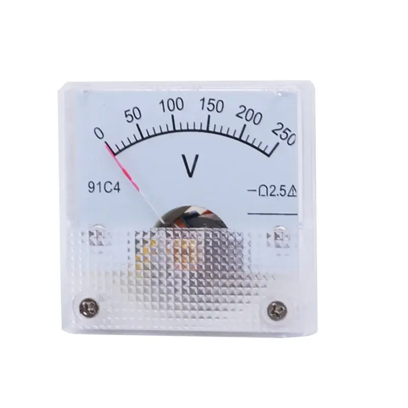 91C4 DC ammeter pointer milliammeter 50mA500mA1A2A50A/75mV shape 45 * 45mm.