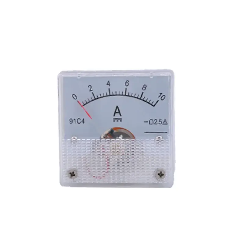91C4 DC ammeter pointer milliammeter 50mA500mA1A2A50A/75mV shape 45 * 45mm.