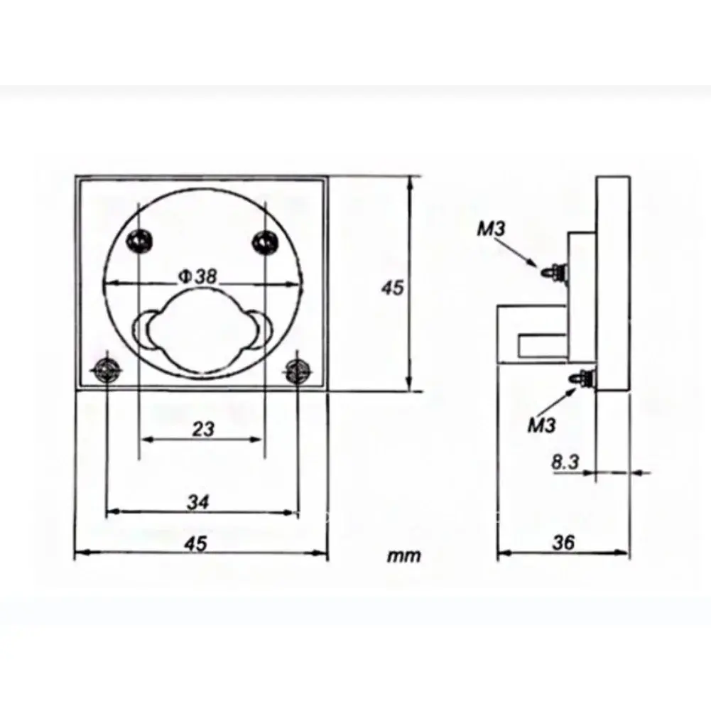 91C4 DC ammeter pointer milliammeter 50mA500mA1A2A50A/75mV shape 45 * 45mm.