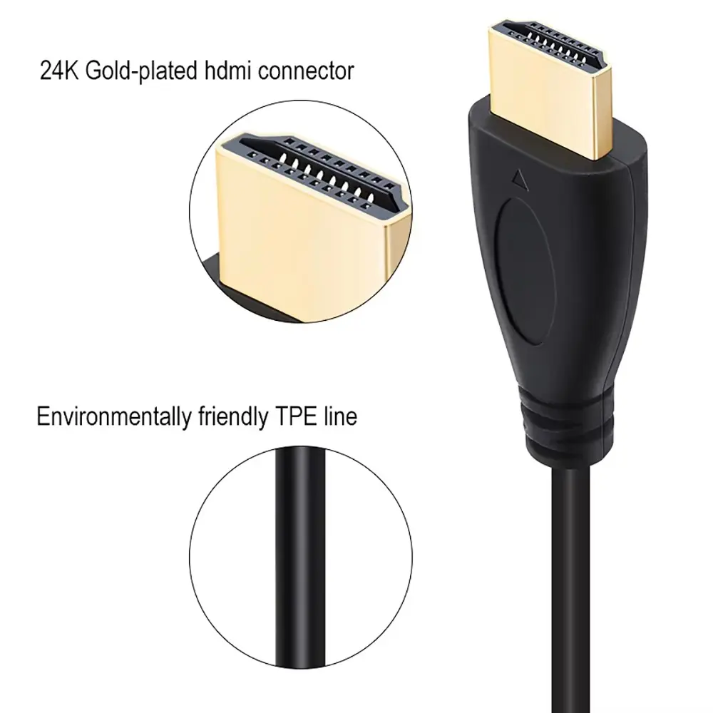 High Speed Male To Male Cable HDMI-compatible 2.0 1080P 3D Audio Video Cables for Laptop PS3 Projector Computer Xbox Cable