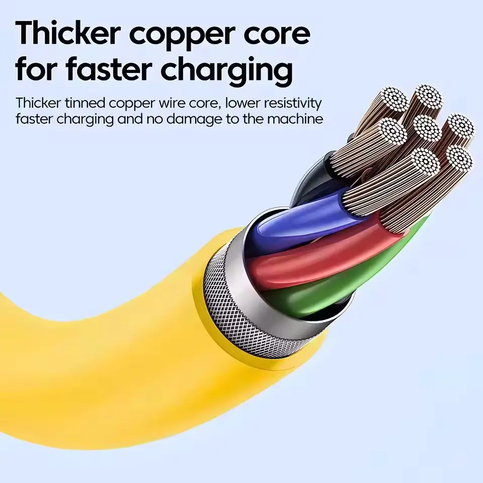 Zinc Alloy USB-C 4IN1 65w Fast Charging Cable for iPhone Usb Type C Cable For iPhone Xiaomi Samsung PD spring data cable#Color:Y