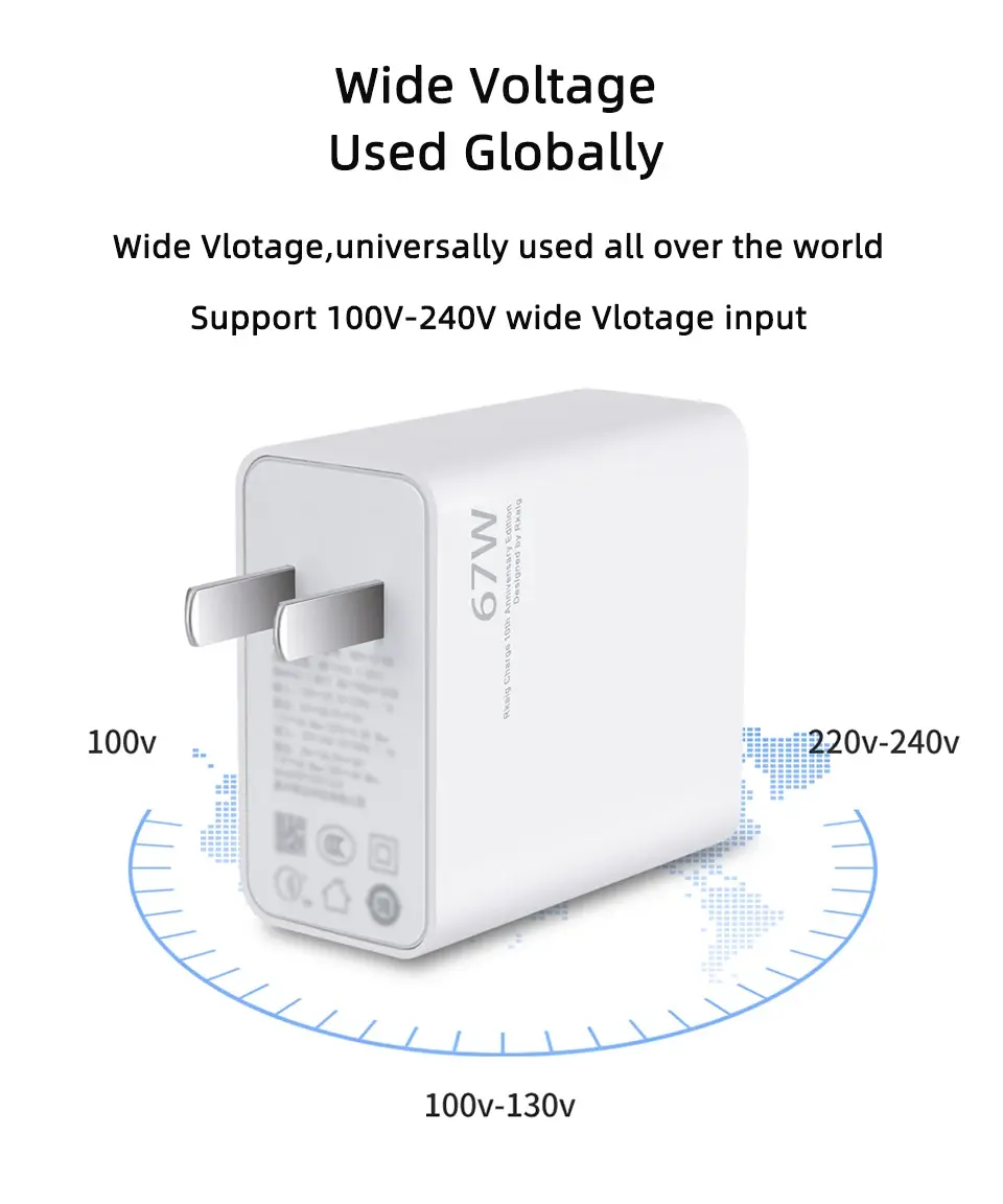 Xiaomi Mi 67W Wall Charger Original 33 Watt Carregador Adapter EU US Redmi K50 Poco Blackshark 3 Pro Mi 12 11 Ultra Type C Cable