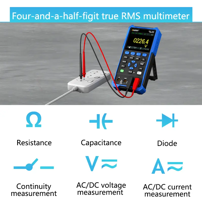OWON HSA2320 HSA2105 Handheld Spectrum Analyzer, 1.5G/3G Oscilloscope, 50 - 200M Bandwidth Diaital Multimeter, three - in - one