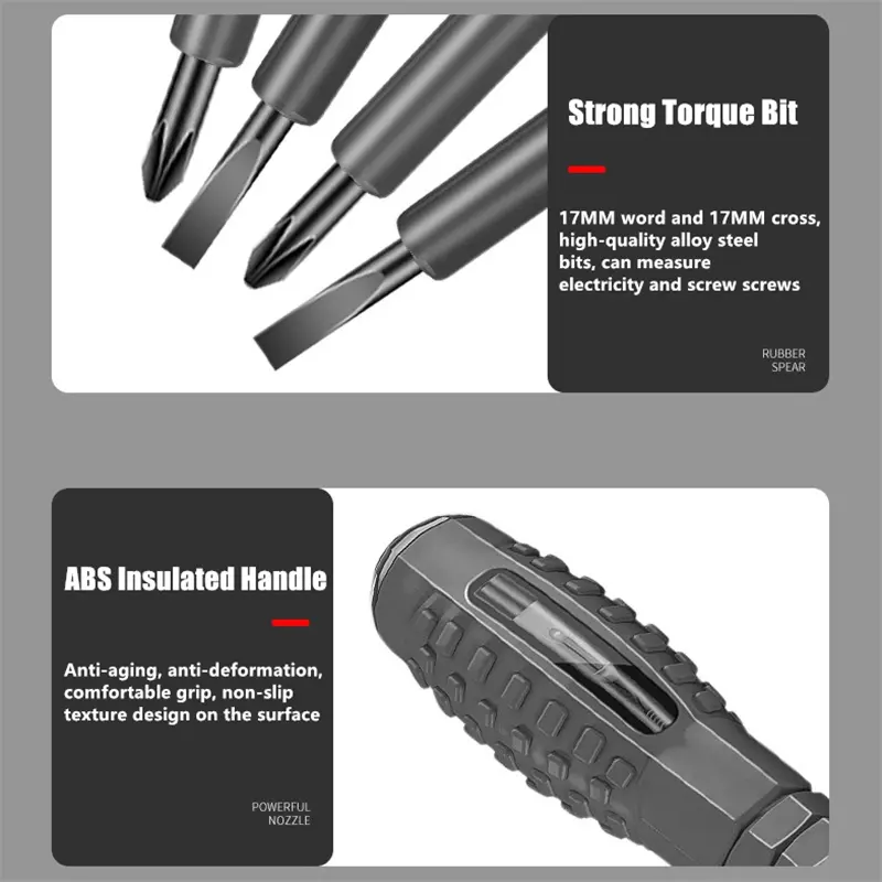 Digital Voltage Tester Pen AC Non-contact Induction Voltmeter Power Detector Test Pencil Electrical Screwdriver Indicator