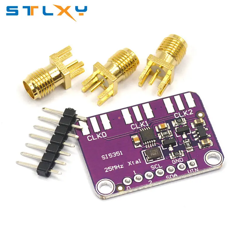 DC 3V-5V 5351 Si5351A Si5351 I2C Clock Generator Breakout Board Module Signal Generator Clock 8KHz-160MHz