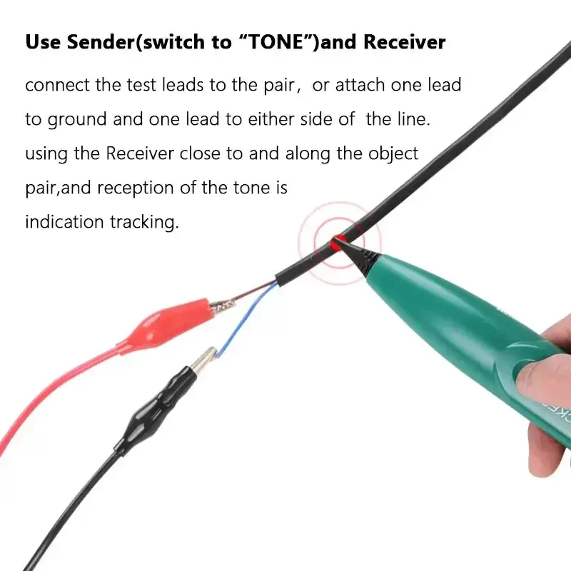Cable Tracer, Network Cable Tester Wire Tester, Line Finder Wire Tracker Cable Detector Phone Line Test Tool
