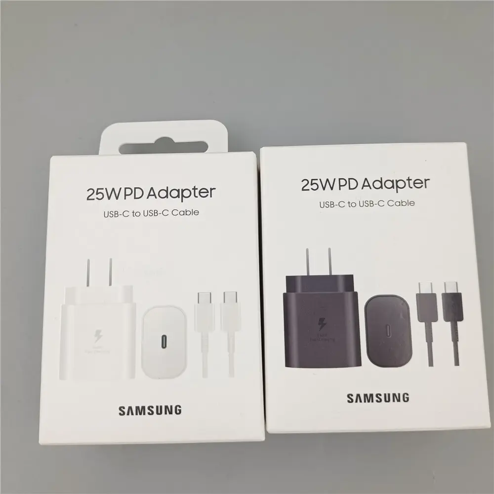 Samsung USB C Charger 25W Super Fast Charging Power Chargeur EU US UK Adapter For Galaxy S23 S22 S21 Plus FE A54 M54 Z Fold 5 4