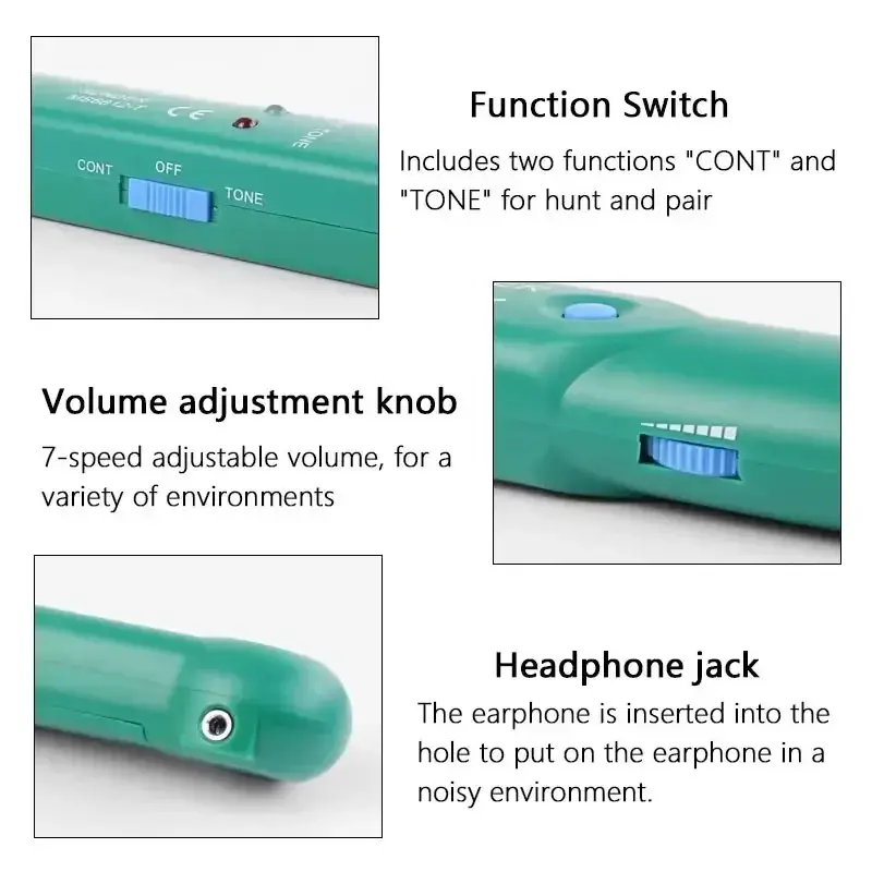 Cable Tracer, Network Cable Tester Wire Tester, Line Finder Wire Tracker Cable Detector Phone Line Test Tool