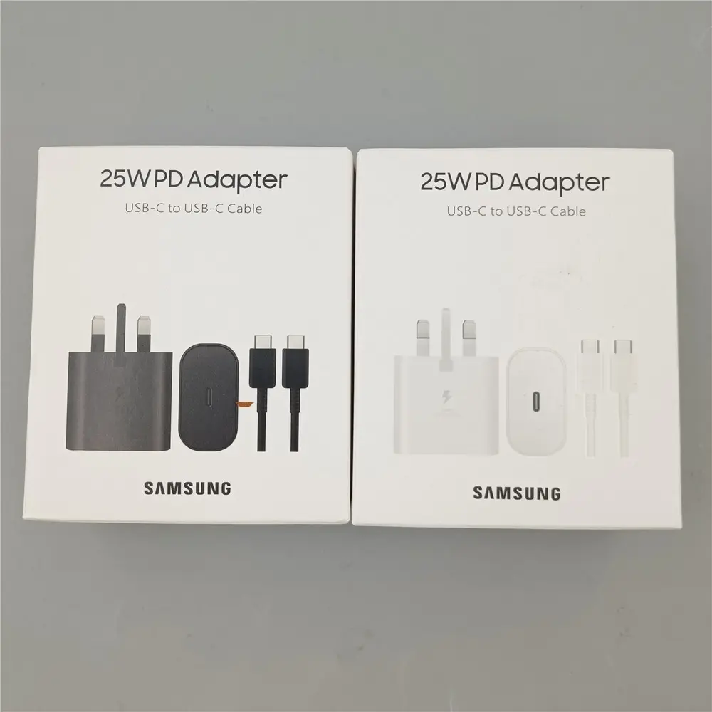 Samsung USB C Charger 25W Super Fast Charging Power Chargeur EU US UK Adapter For Galaxy S23 S22 S21 Plus FE A54 M54 Z Fold 5 4