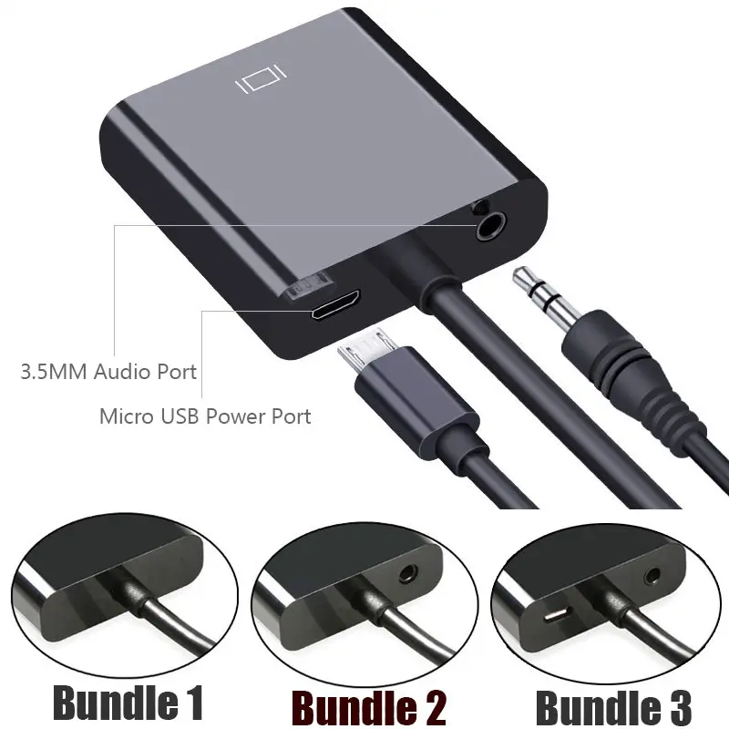 HD 1080P HDMI-compatible To VGA Cable Converter HDMI-compatible Male To VGA Female Adapter for Tablet laptop PC TV