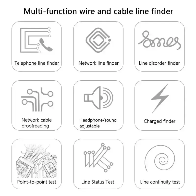 Cable Tracer, Network Cable Tester Wire Tester, Line Finder Wire Tracker Cable Detector Phone Line Test Tool