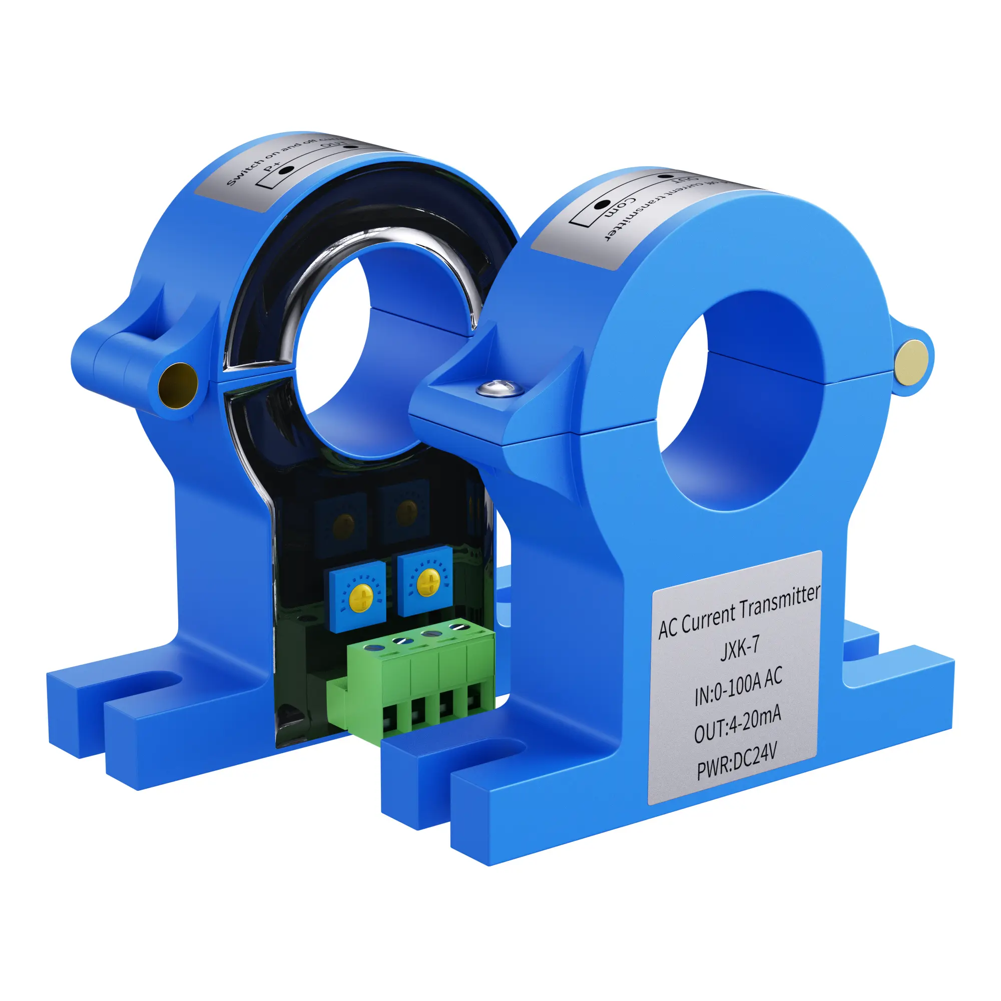 JXK-7 Hall Effect AC/DC Current Transducer 20mm 25mm 0-1500A AC Current Sensor 4-20mA 0-10V 0-5V RS485 DC Current Transmitter