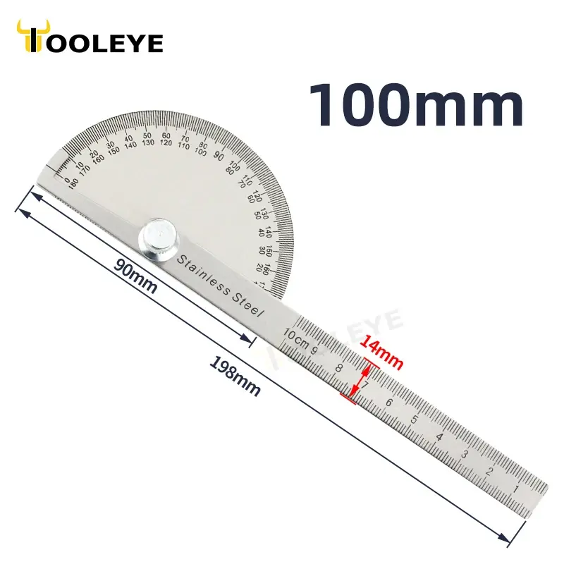 Goniometer Stainless Steel Protractor Metal Ruler Multi Angle Measuring Ruler Carpentry Tool Angle Meter Angle Finder Goniometro