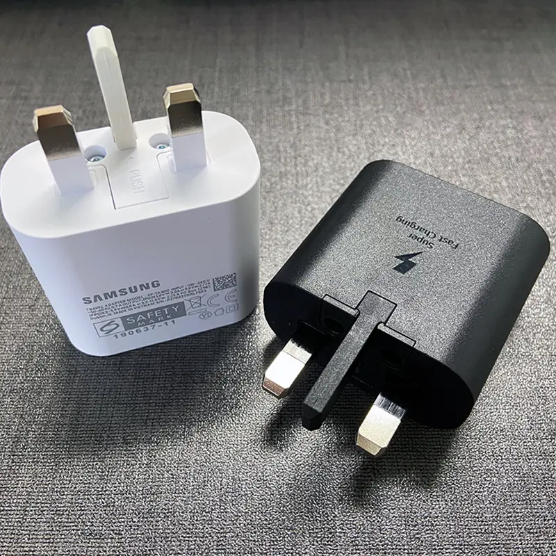 Samsung UK 25W Super Fast Charge Adapter Dual Type C Quick Charging Cable For Galaxy A05s M35 A54 M34 Note 20 10+ USB-C Charger