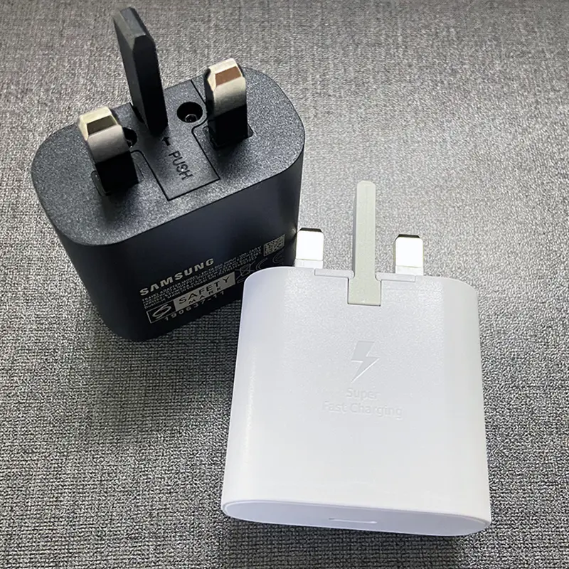 Samsung UK 25W Super Fast Charge Adapter Dual Type C Quick Charging Cable For Galaxy A05s M35 A54 M34 Note 20 10+ USB-C Charger