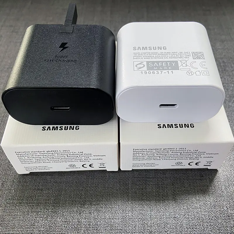 Samsung UK 25W Super Fast Charge Adapter Dual Type C Quick Charging Cable For Galaxy A05s M35 A54 M34 Note 20 10+ USB-C Charger