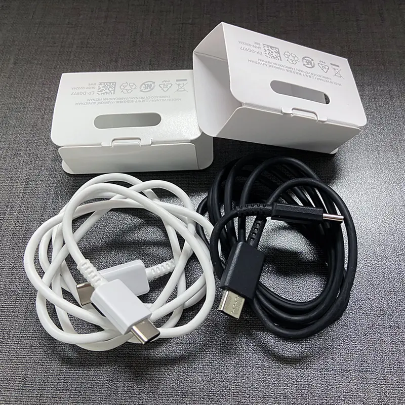 Samsung UK 25W Super Fast Charge Adapter Dual Type C Quick Charging Cable For Galaxy A05s M35 A54 M34 Note 20 10+ USB-C Charger