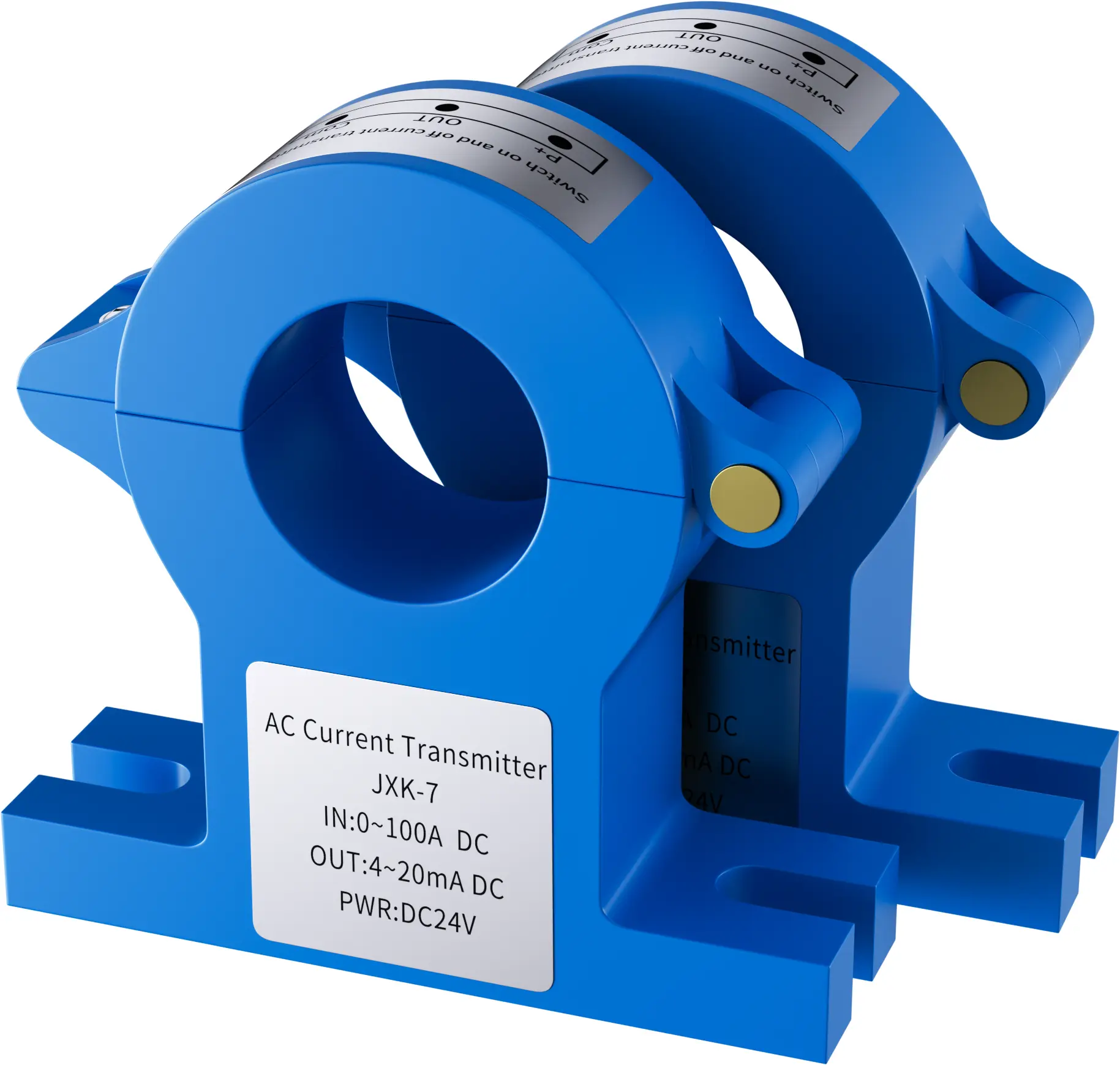 Split Core AC/DC Current Transmitter 30A 50A 100A 1000A Hall Current Sensor Transducer 25mm  0-10V 4-20mA Current Transmitter