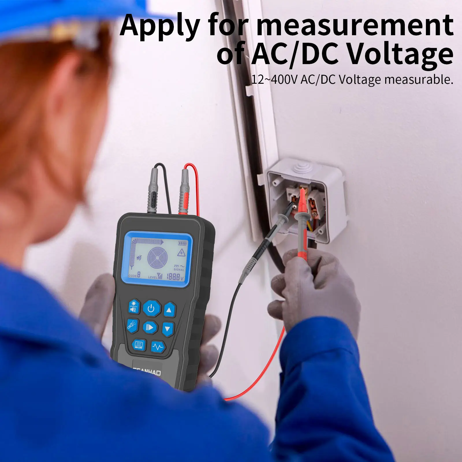 MAOTEWANG Underground Cable Tester Anti Interference Cable Tracker High&Low Voltage Cable Locator Underground Pipe Detector
