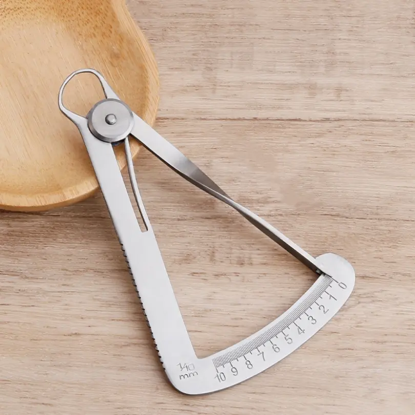 0-10mm Stainless Steel Inside Calipers Degree Gauge Precision Diamonds Jewelry Mmeasuring Tool