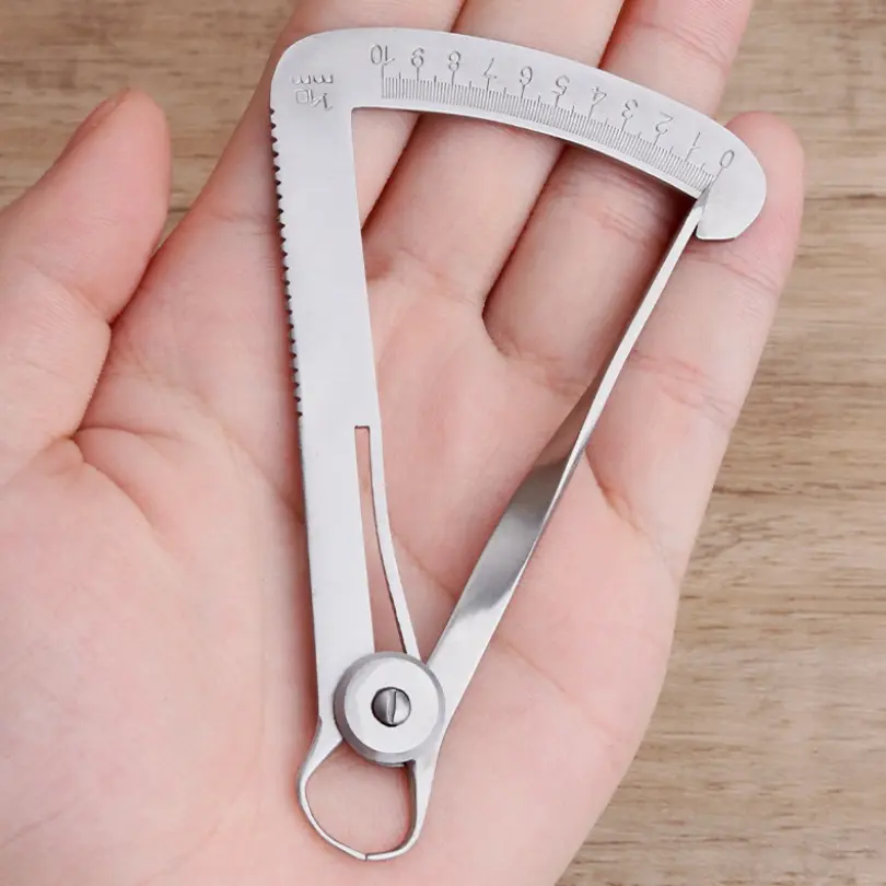 0-10mm Stainless Steel Inside Calipers Degree Gauge Precision Diamonds Jewelry Mmeasuring Tool
