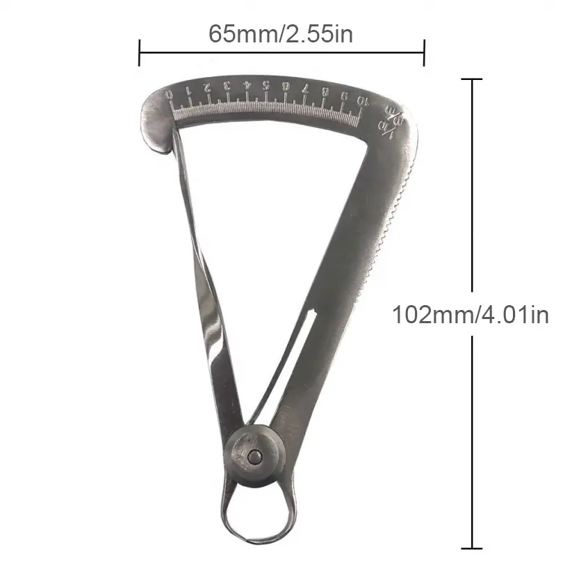 0-10mm Stainless Steel Inside Calipers Degree Gauge Precision Diamonds Jewelry Mmeasuring Tool