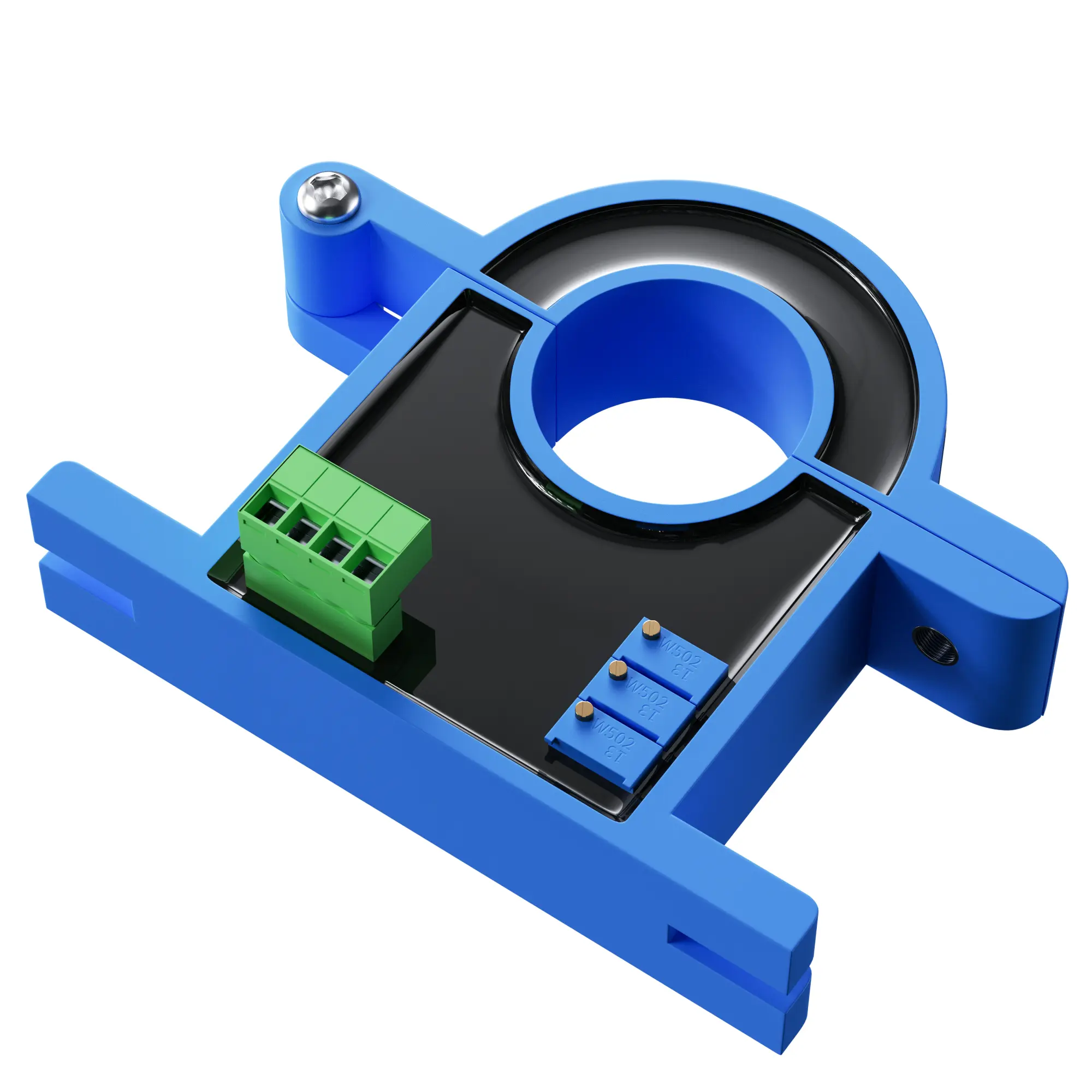 Split Core Current Transmitter 0-500A AC DC Hall Current Sensor Transducer 20mm Hole 0-10V 4-20mA RS485 Current Transmitter