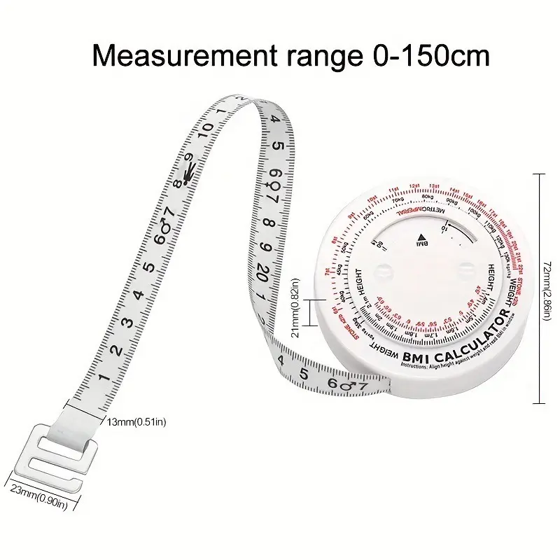 BMI Calculator Automatic Telescopic Tape Measure Body Measuring Tape Centimeter Sewing Ruler Tools Soft Health Ruler
