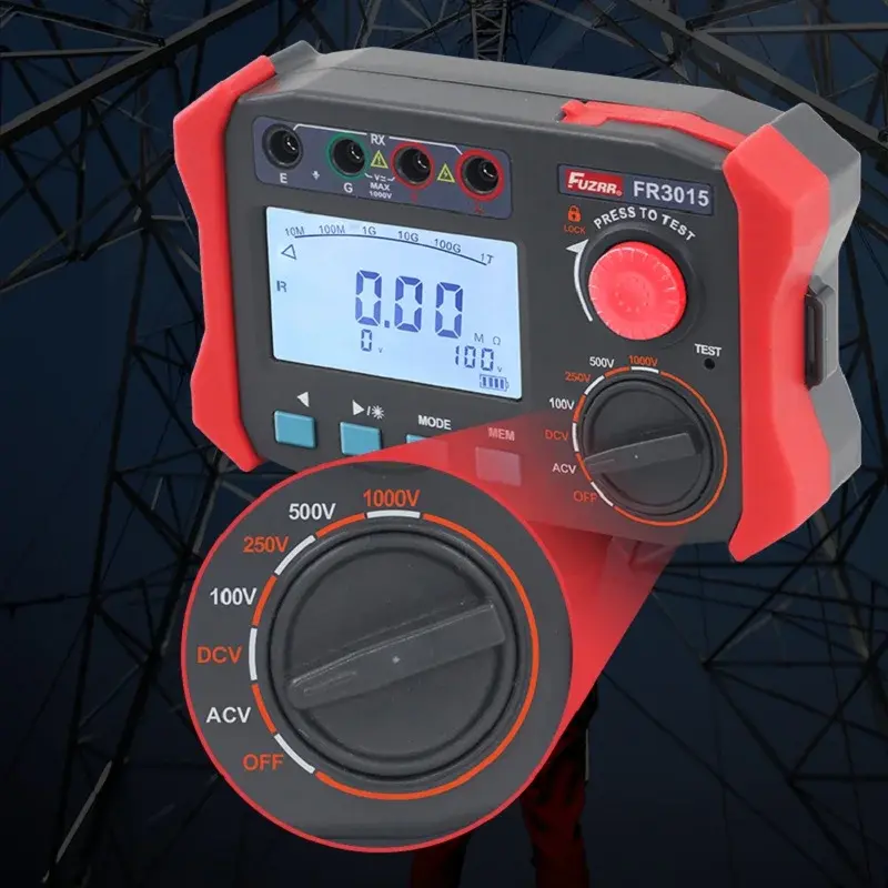 FR3015 FR3015E  Megohmmeter Insulation Resistance Meter 2500V Handheld High AC DC Voltage  Megameter Polarization Index Tester